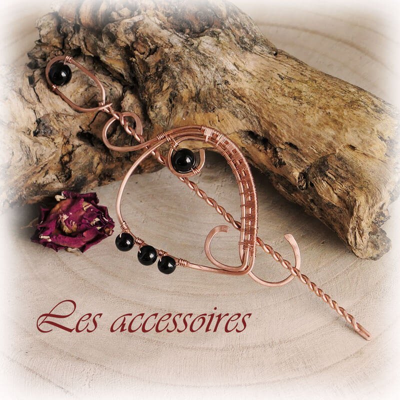 accessoires faits main - broches artisanales en pierres naturelles
