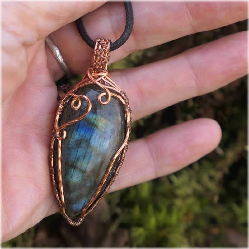 pendentif labradorite fait main