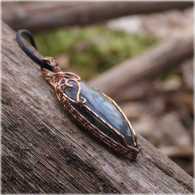 pendentif labradorite bleue
