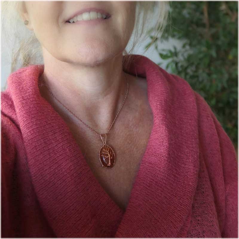 bijou femme en cornaline