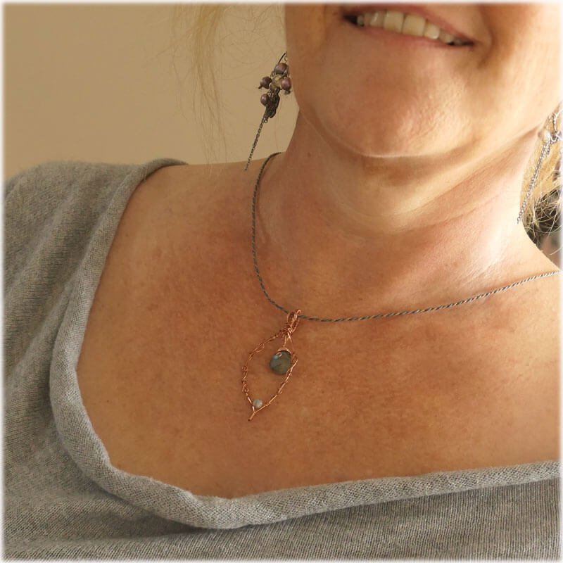 pendentif feuille