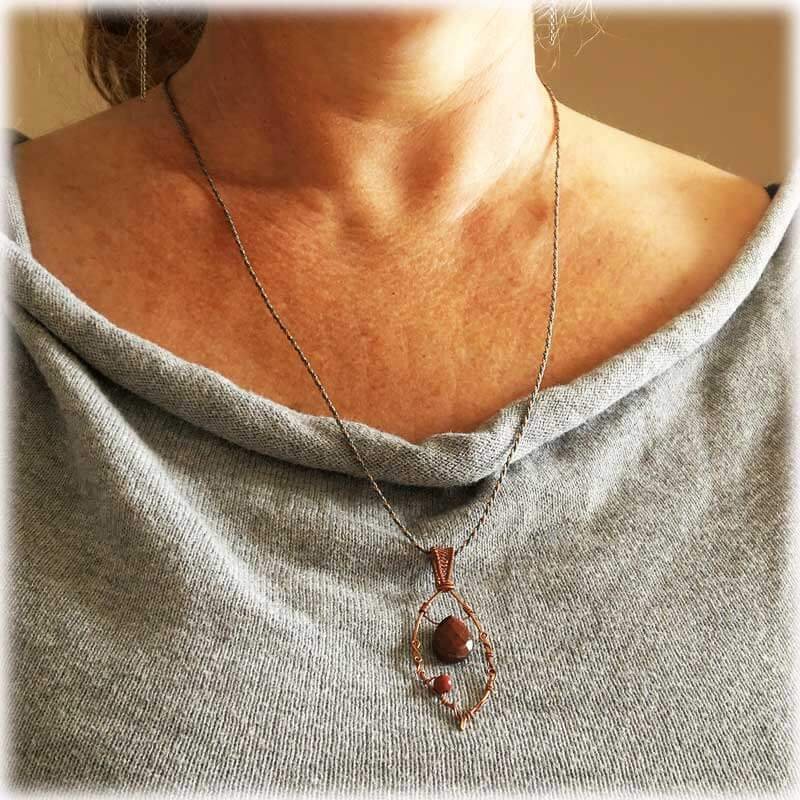pendentif feuille
